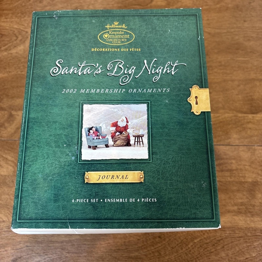 Vtg~2002 Hallmark Keepsake~Santa's Big‎ Night~Membership Set Collector's Club